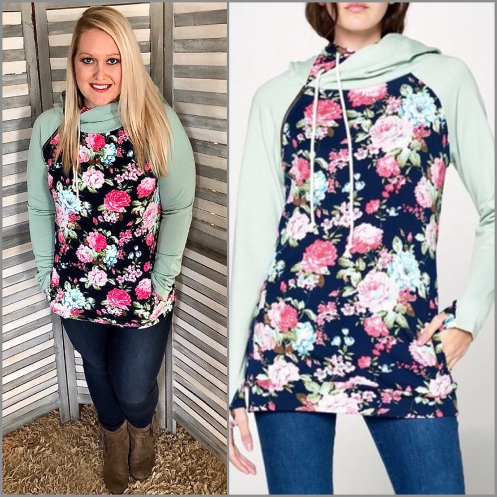 Floral Double Hoodie